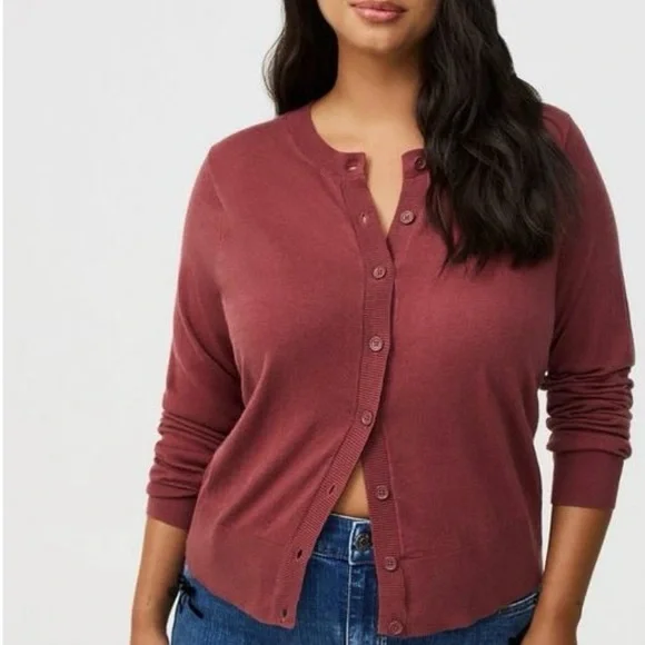 Torrid Crew Fitted Cardigan, 1X - Picture 1 of 7